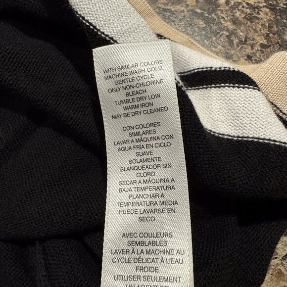 Chicos Womens Tunic Top Minimalist Boho Stripe Colorblock Black Size 3 XL 16 - Picture 4 of 6